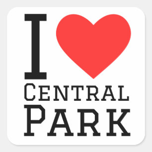 I love Central Park  Square Sticker