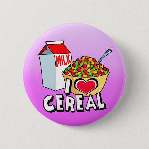 I LOVE CEREAL 6 CM ROUND BADGE