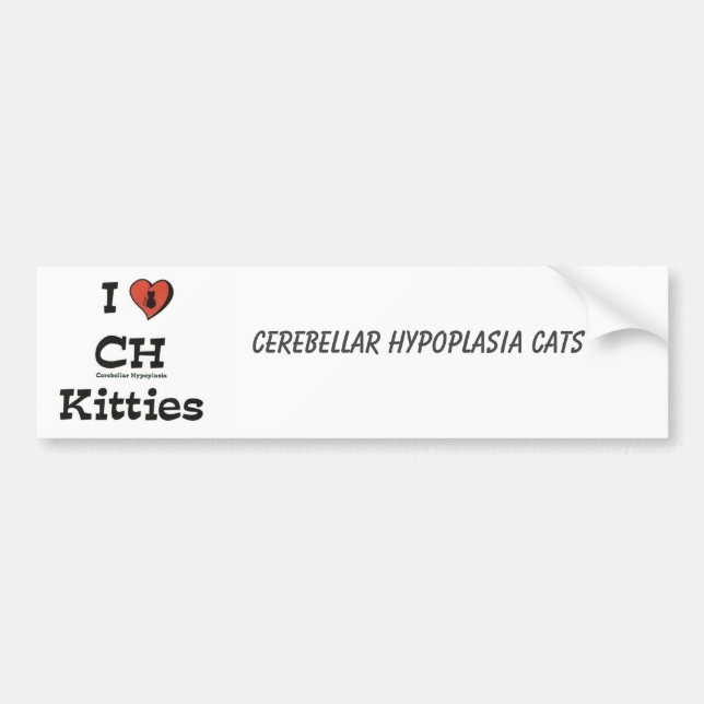 I Love CH Kitties Bumper Sticker (Front)