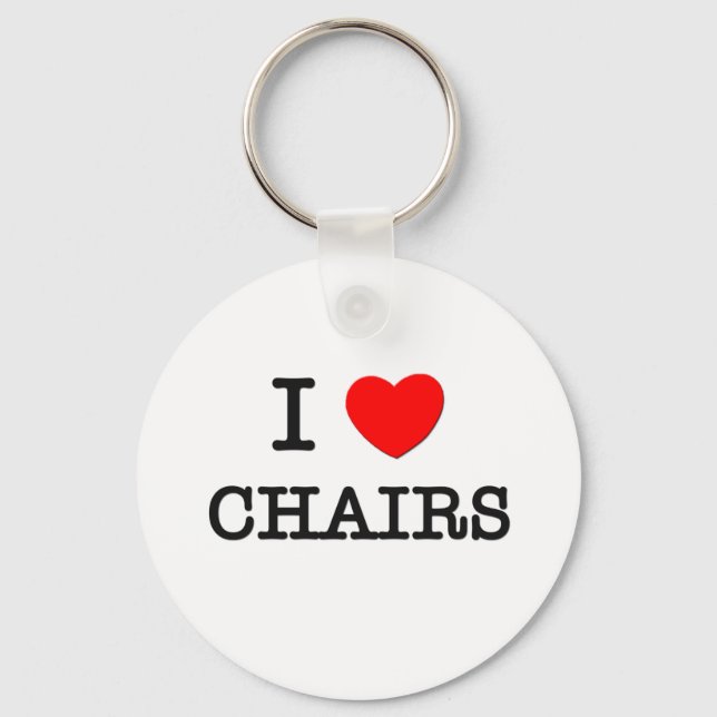 I Love Chairs Key Ring (Front)