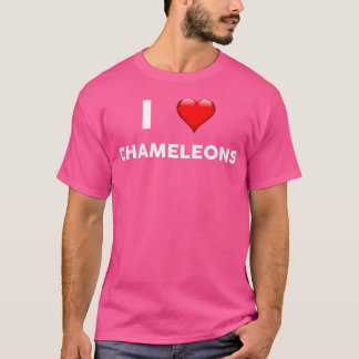 I Love Chameleons Heart Chameleon T-Shirt