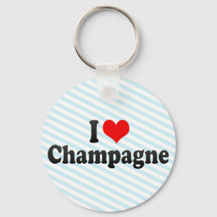 I Love Champagne Key Ring