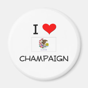 I Love CHAMPAIGN Illinois Magnet