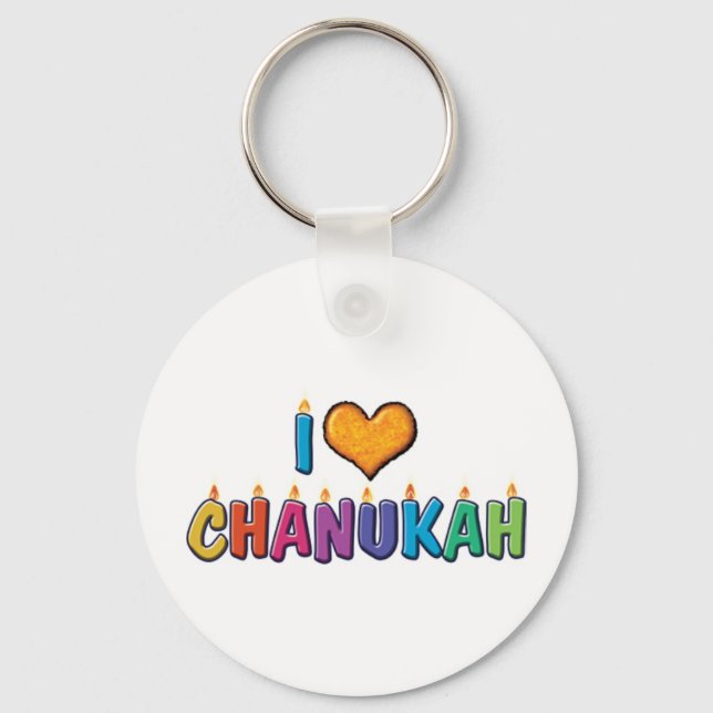 I Love Chanukah Keychain (Front)