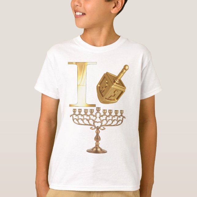 I Love Chanukah Kids Shirt (Front)