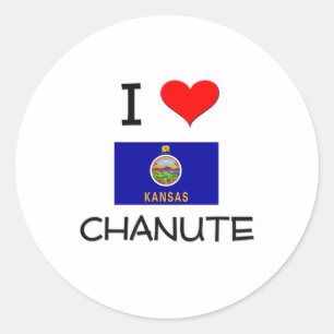 I Love CHANUTE Kansas Classic Round Sticker