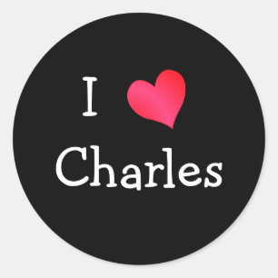 I Love Charles Classic Round Sticker