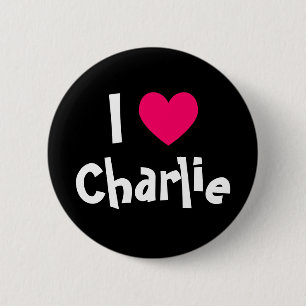 I Love Charlie 6 Cm Round Badge
