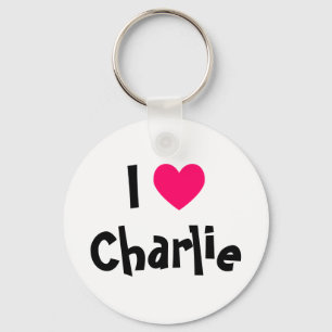 I Love Charlie Key Ring