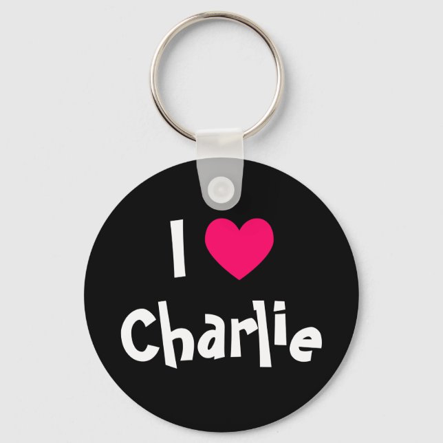 I Love Charlie Key Ring (Front)