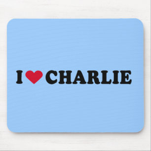 I LOVE CHARLIE MOUSE PAD