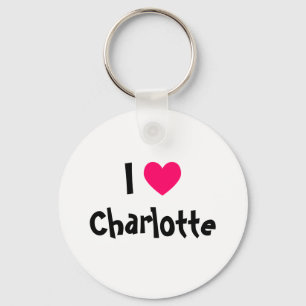 I Love Charlotte Key Ring