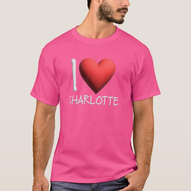 I Love Charlotte Name Personalised Girl Woman Frie T-Shirt (Front)