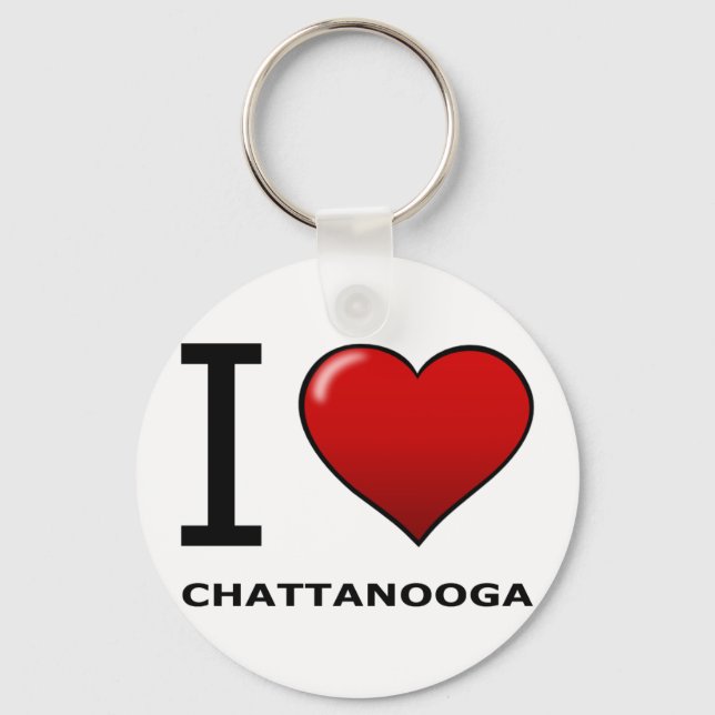 I LOVE CHATTANOOGA,TN - TENNESSEE KEY RING (Front)