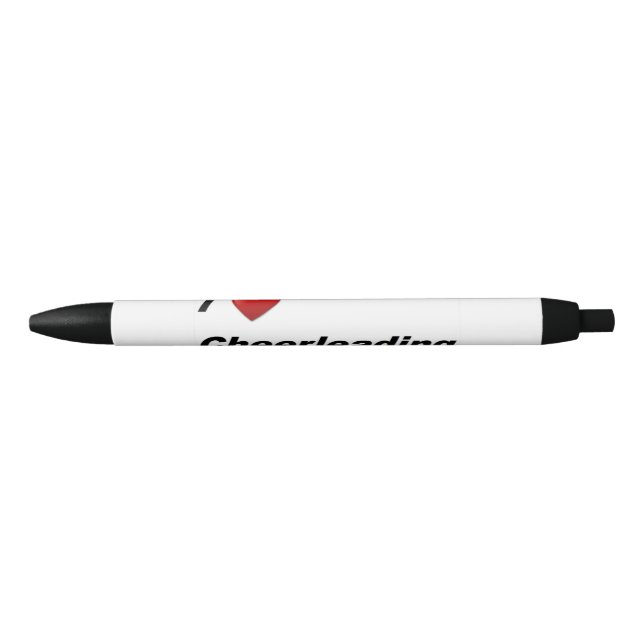 I Love Cheerleading Black Ink Pen (Front)