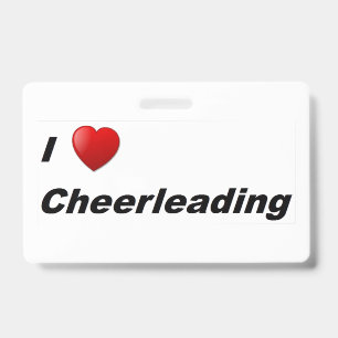 I Love Cheerleading ID Badge