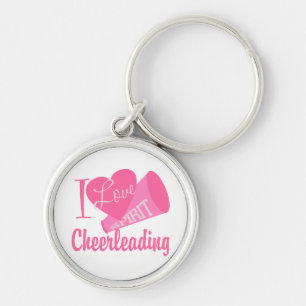 I Love Cheerleading Key Ring