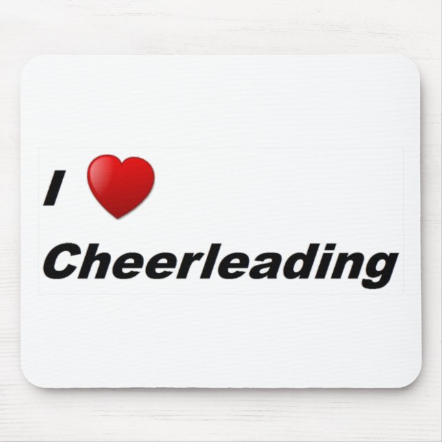 I Love Cheerleading Mouse Pad (Front)