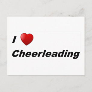 I Love Cheerleading Postcard
