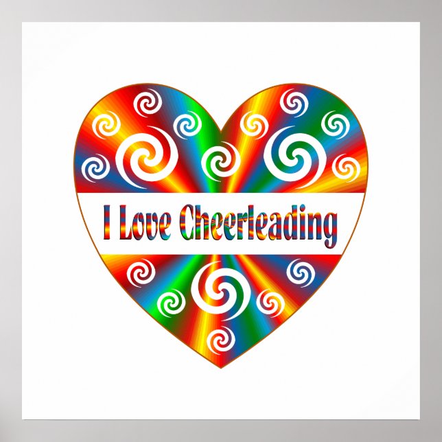 I Love Cheerleading Poster (Front)