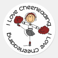 I Love Cheerleading Stick Figure Cheerleader