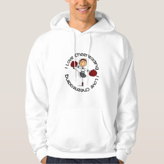 I Love Cheerleading Stick Figure Cheerleader Hoodie