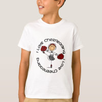 I Love Cheerleading Stick Figure Cheerleader