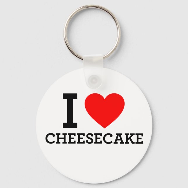 I Love Cheese Cake Key Ring (Front)
