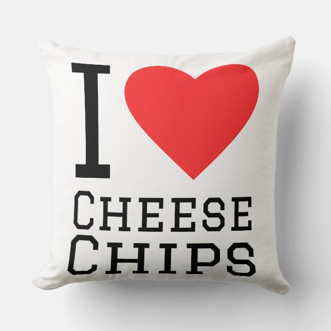 I love cheese chips  cushion (Front)