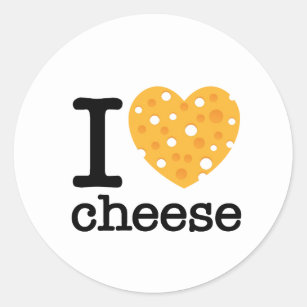 I Love Cheese Classic Round Sticker