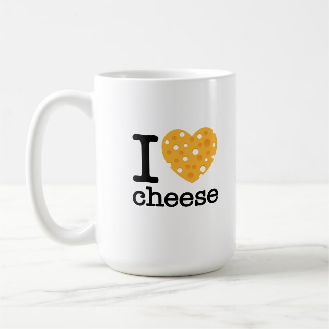 I Love Cheese Coffee Mug (Left)