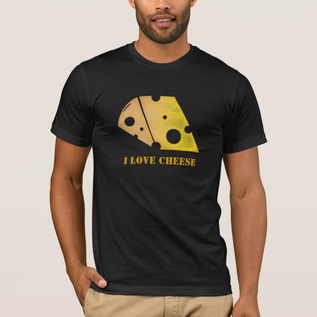 I Love Cheese Dark T-Shirt (Front)
