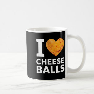 I Love Cheese Funny Cheeseball Snack Food Lover  Coffee Mug