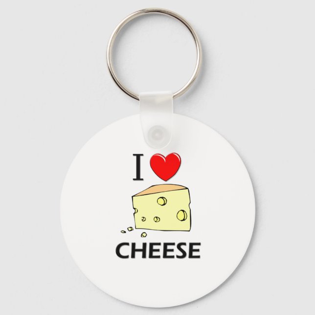 I Love Cheese Key Ring (Front)