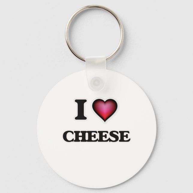 I Love Cheese Key Ring (Front)