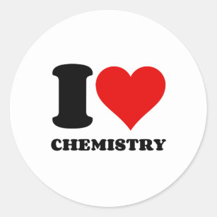 I LOVE CHEMISTRY CLASSIC ROUND STICKER