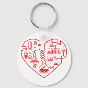 I Love Chemistry Heart Science For Teacher And Stu Key Ring