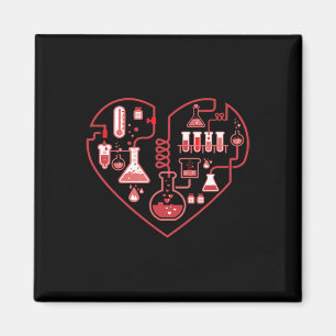I Love Chemistry Heart Science For Teacher And Stu Magnet