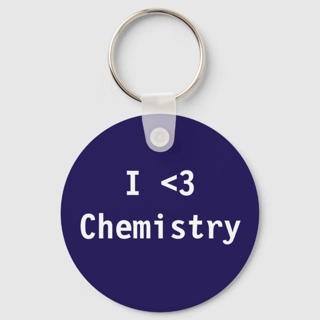 I Love Chemistry Key Ring (Front)