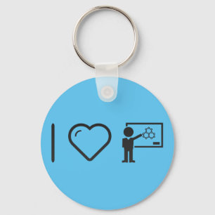 I Love Chemistry Teachers Key Ring