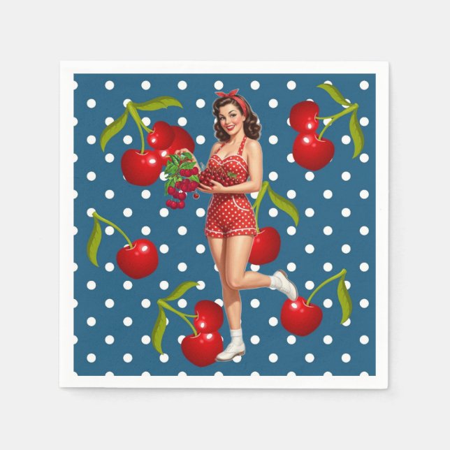 I Love Cherries Paper Napkins (Front)