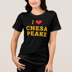 i love Chesapeake,Virginia Tri-Blend Shirt