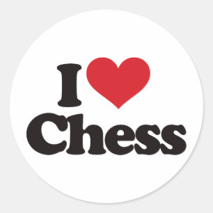 I Love Chess Classic Round Sticker