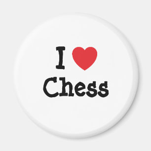 I love Chess heart custom personalised Magnet