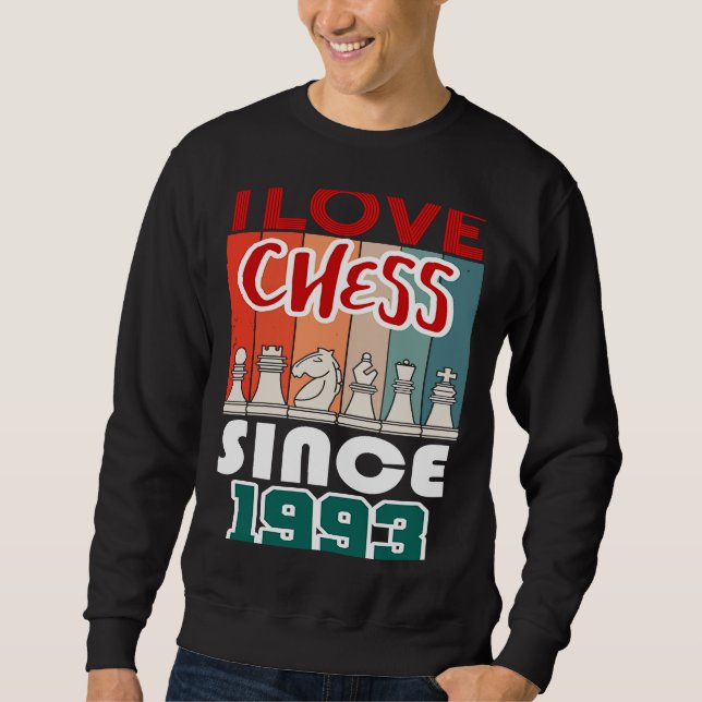 I love chess since 1993 sweatshirt (Front)