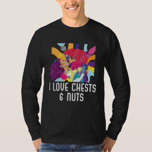 I Love Chests And Nuts Bisexual Pride Bisexuality T-Shirt