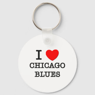 I Love Chicago Blues Key Ring