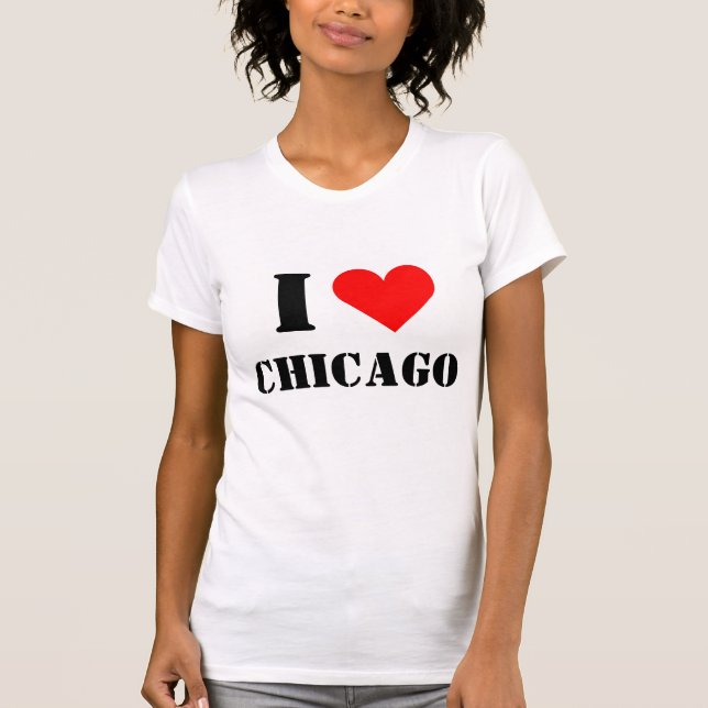 I Love Chicago Heart T-Shirt (Front)