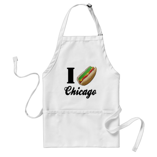 I Love Chicago Hot Dogs Standard Apron (Front)