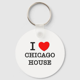 I Love Chicago House Key Ring